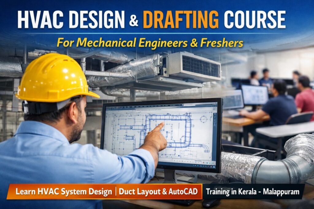A Mechanical Engineer Who is Checking the Design and also al set of HVAC Course students